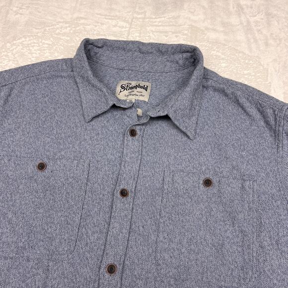 The Stronghold Shirt Mens 3XL Blue Flannel Button Down Los Angeles Casual - Picture 3 of 8